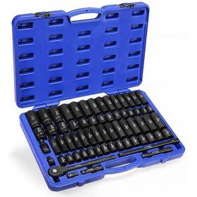 35708-h Barton Sae Impact Socket Set 1/2 Inch Drive Master With Carrying Case 65-pieces