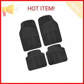 Mt-654-gr Bdk Tcc Heavy Duty 4pc Front And Rear Rubber Floor Mats For Car Suv Van Truck - All