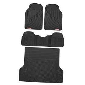 Mt-785-bk Bdk Of-773-bk Flextough Baseline Rubber Car Floor Mats With Trunk Mat Cargo Liner Black