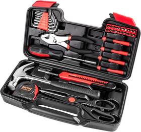 Beaiguna 711181117271 39pcs Tool Set For Home Basic Household Apartment College Dorm Repair Kit