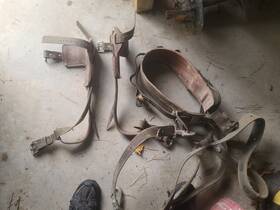 0000999001 Bell Lineman Belt With Spikes Gaffs Safety Harness And 2 Pole Climbing Read All