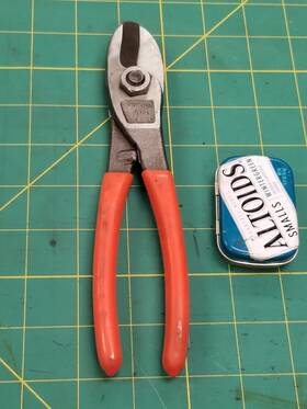 Up-b41 Benner-newman Vintage Cable 8 Inch Cutter With Orange Nandle Made In Usa