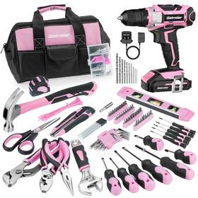 Bcdk-236 Bielmeier 20v 236pcs Cordless Pink Drill Set For Women Lady S Essential Home