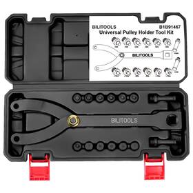 B1b91467 Bilitools 15pcs Universal Pulley Holder Tool Kit 1/2-inch Drive Black