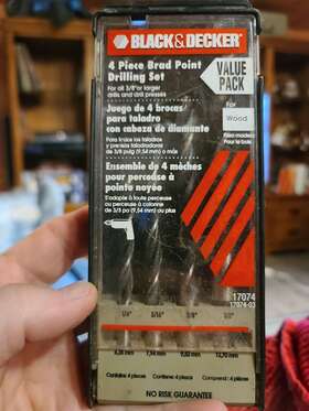 17074 Black Decker And 4 Piece Brad Point Drilling Set Germany Barely Used