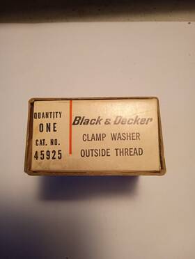 45925 Black & Decker Vintage Nos - And Clamp Washer Outside Thread