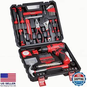 B0dhp8wxmf Black & Decker 132-piece Tool Set With 8v Cordless Drill Home Diy Kit For Men And Women