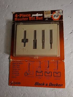 U-2499 Black Decker And Router Bit Set 1/4 Inch Shank New