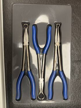 Bdgrl410k6 Blue Point 3 Piece Extended Reach Hose Grip Pliers Set And Silver