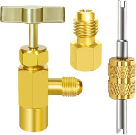 Boltigen 778992375849 R134a Self Sealing Can Tap Valve Refrigerant Dispenser Tool With Tank Adapter Fo
