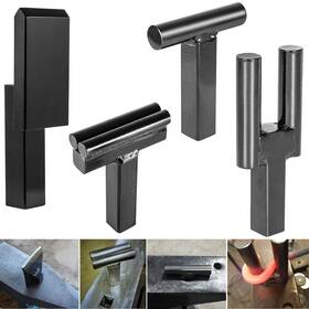 Bonbo 641197113915 1 Inch Blacksmith Anvil Forge Hardy Tools Set Including Hot Cut Tool Creas
