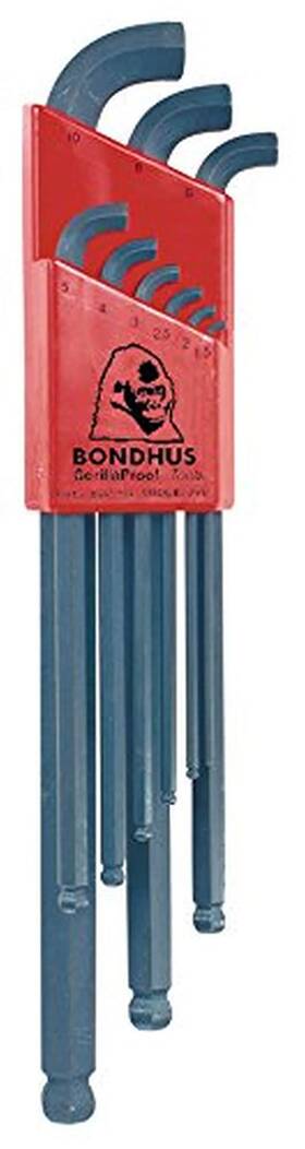 4180ac72-c414-4 Bondhus 16599 Set Of 9 Balldriver Stubby L-wrenches Sizes 1.5-10mm