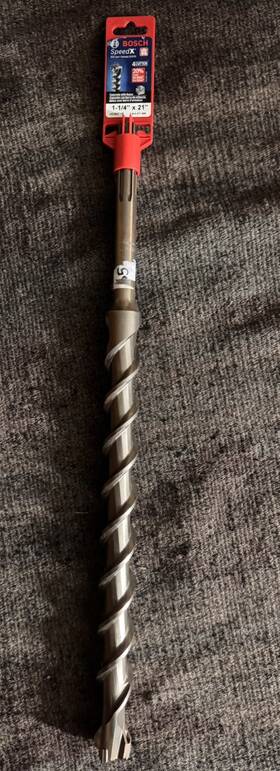 Hc5071p Bosch New 1-1/4 Inch X 21 Speed-x Sds-max Rotary Hammer Drill Bit