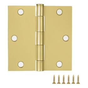 Bh-4752-2844877 Bowery Hill Stainless Steel Door Hinge In Satin Brass 3.5- Inch Square Corner