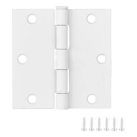 Bh-4752-2844882 Bowery Hill Stainless Steel Door Hinge In White 3.5- Inch Square Corner 6-pack