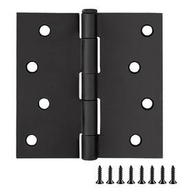 Bh-4752-2880290 Bowery Hill Steel Door Hinge In Matte Black 4-inch Square Corner 10 Pack