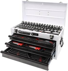 Ecc20301-003r2 Boxo 159pc Metric/sae Toolset With 20 Inch 3-drawer Hand Carry Box White