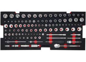 Bxe058-r2 Boxo Tools 159-piece Metric/sae Combo Tool For 26 Inch 5-drawer Carry Box