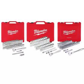 Branded 445018113176 Milwaukee Ratchet Socket Mechanic Tool Set 1/4 Inch 3/8 1/2 Drive Sae/metric 153pc
