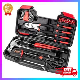 Branded 445053923952 39pcs Tool Set For Home Basic Household Apartment College Dorm Repair Kit