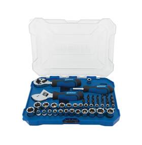 Branded 53341 Kobalt Stubby 50-piece Sae And Metric Mechanics Tool Set With Hard Case