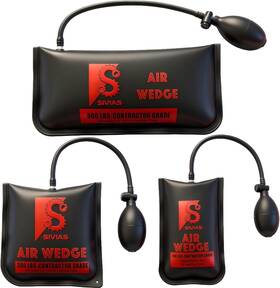 Dwedge123 Branded 3pc Air Wedge Shim Set Inflatable Pump Bags 500lb Heavy Duty Leveling