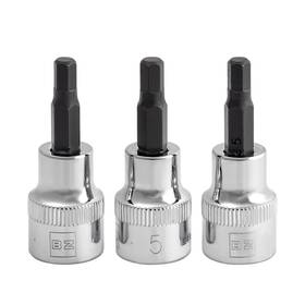 Hb05-3sb Brazen Bzt 5mm Hex Bit Socket/allen Driver Three Pack 3/8 Inch Drive Short