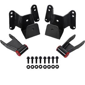 421120 Bst Bssp 4 Inch Lowering Drop Set Spring Shackle And Hanger Kit Rear Suspension Compatible