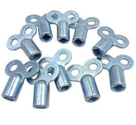 Ddd773 Bstenky 10pcs Metal Radiator Valve Keys Triangle Socket Bleed Hole Key Water Tap