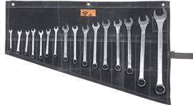 Bull Tools 303851472671 14-pocket Tool Roll-up Pouch Wrench Organizer For Sae And Metric Heavy-duty Wax