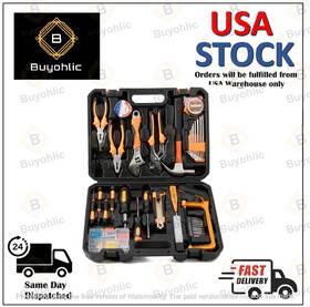 08906183734300 Buyohlic 906183734300 36 Pcs Repair General Hand Tool Set With Hammer Pliers Ratchet Wrench