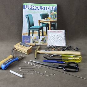Xt2022042201 C.s. Osborne Upholstery Tools Set Including Book Hammer Staple Remover Chisel Shears