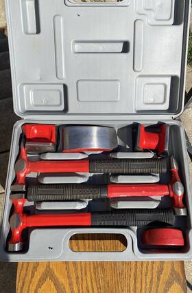 Cal-hawk 091044252630 7 Pc Hand Car Auto Body Work Hammer And Dolly Fender Tool Dent Repair Set Kit