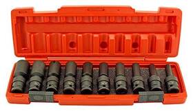 Ctt-bisdu104s Cal Hawk 1/2 Inch Drive Deep Universal Wobble Black Impact Socket Set