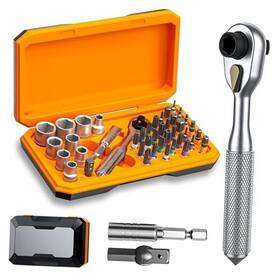 Caldeum 768913554699 42-in-1 Ratchet Socket Screwdriver Set 70n. M Torque 72-tooth