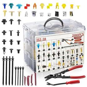 Cf2080-03b Caquerol 2080pcs Car Retainer Clips And Fasteners Kit 33 Universal Sizes Nylon Bump