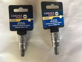 S38t47 Carlyle Set Two 2 Star Bit Sockets Torx T-47 And T-50