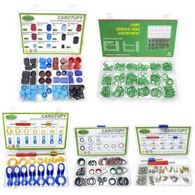 Carotupy Caro50001 525pcs Car A/c Repair Kit 270pcs O Ring 102pcs Valve Core Accessories