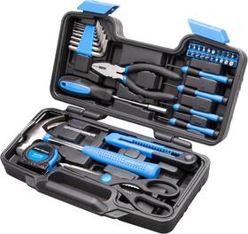 43237-2  Cartman 39pcs Cutting Plier Tool Set General Household Kit Plastic Toolbox Storage Case