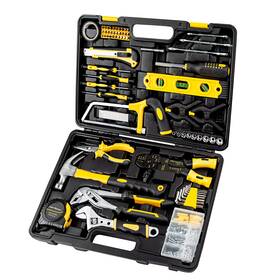 Cartman 943536313357 218 Piece Tool Set General Household Hand Kit With Plastic Toolbox Stora