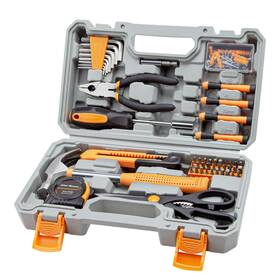 Cartman 943536315740 Tool Set General Household Hand Kit With Plastic Toolbox Storage