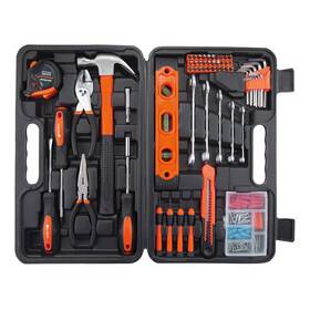 Cartman 943536316297 Tool Set General Hand Kit With Plastic Toolbox Storage Case Automotive W