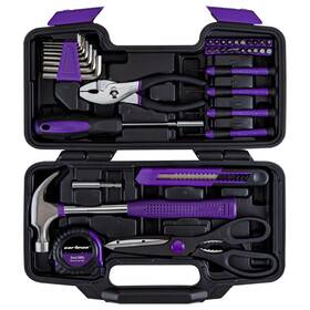 Cartman 943536326111 39-piece Home Tool Set Kit Essential Household Hand Tools With Plastic Stora