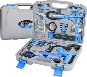 Cm-tk135-20blue Cartman 149 Piece Tool Set General Household Hand Kit With Cordless Screwdr