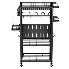 Tb-123 Casadolce Pure Metal Heavy-duty Tool Cart Organizer 4 Layers Multifunctional
