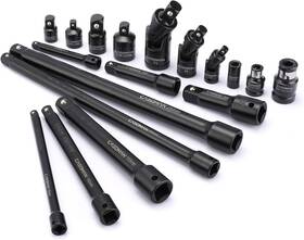 Casoman 744759770363 18-piece Drive Tool Accessory Set Premium Cr-v Steel With Black Phospha