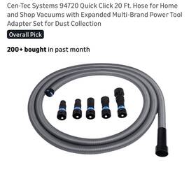 94720 Cen-tec Systems Quick Click 20 Ft. Hose For Home And Shop Vacuums With Exp