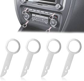 Qp9128 Chrymum 4pcs Radio Removal Tool Key Din Release Keys Set Easy Grip Handles And Stiff B