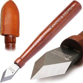 Clarke Brothers 080101491235 Marking Knife And Real Leather Sheath Wood Gauge