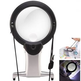 Clobeau 941378414713 Reading Magnifier Magnifying Glass Necklace 2.5 X 6x Lighted
